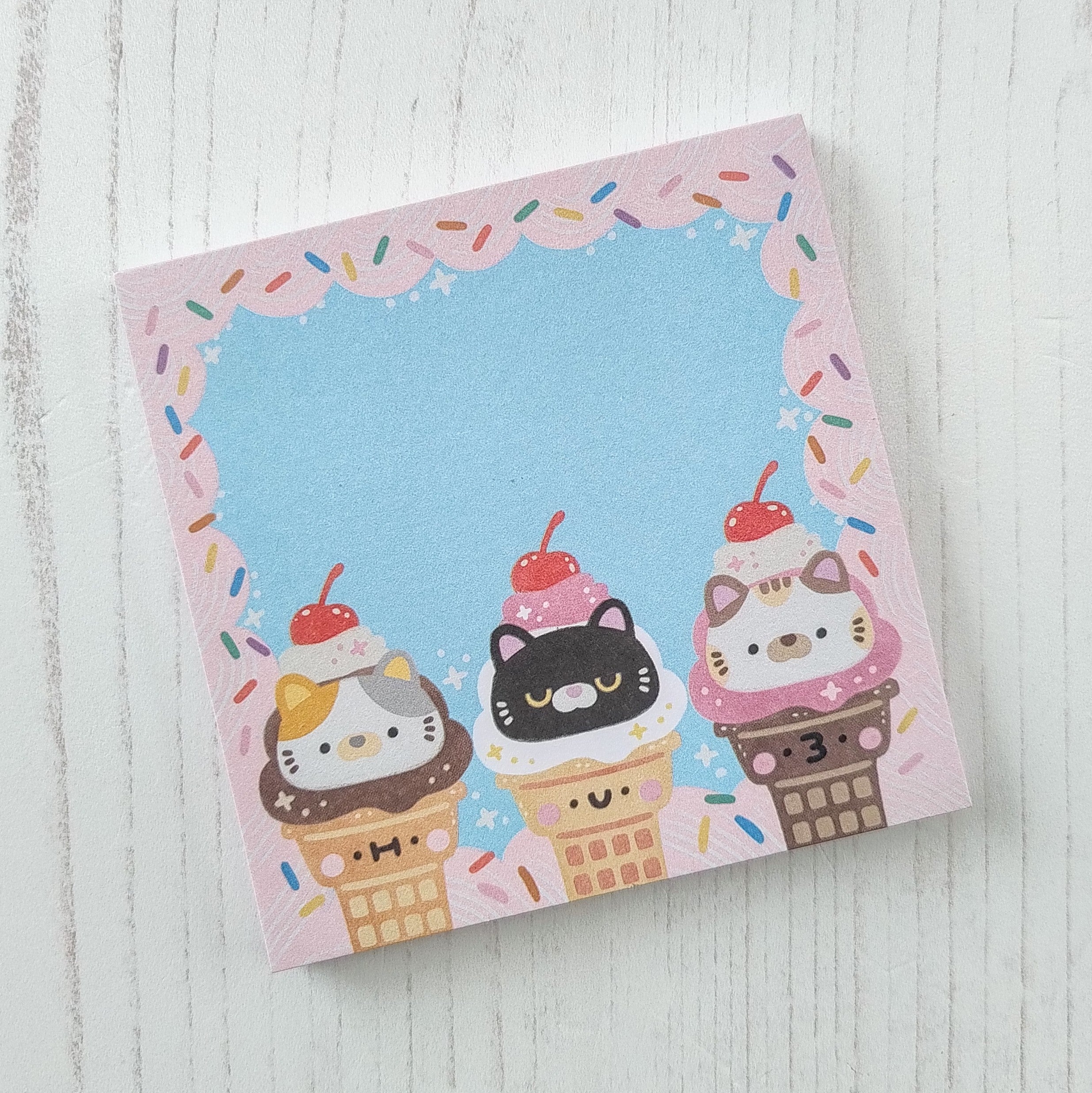 Ice Cream Cats Memo Pad