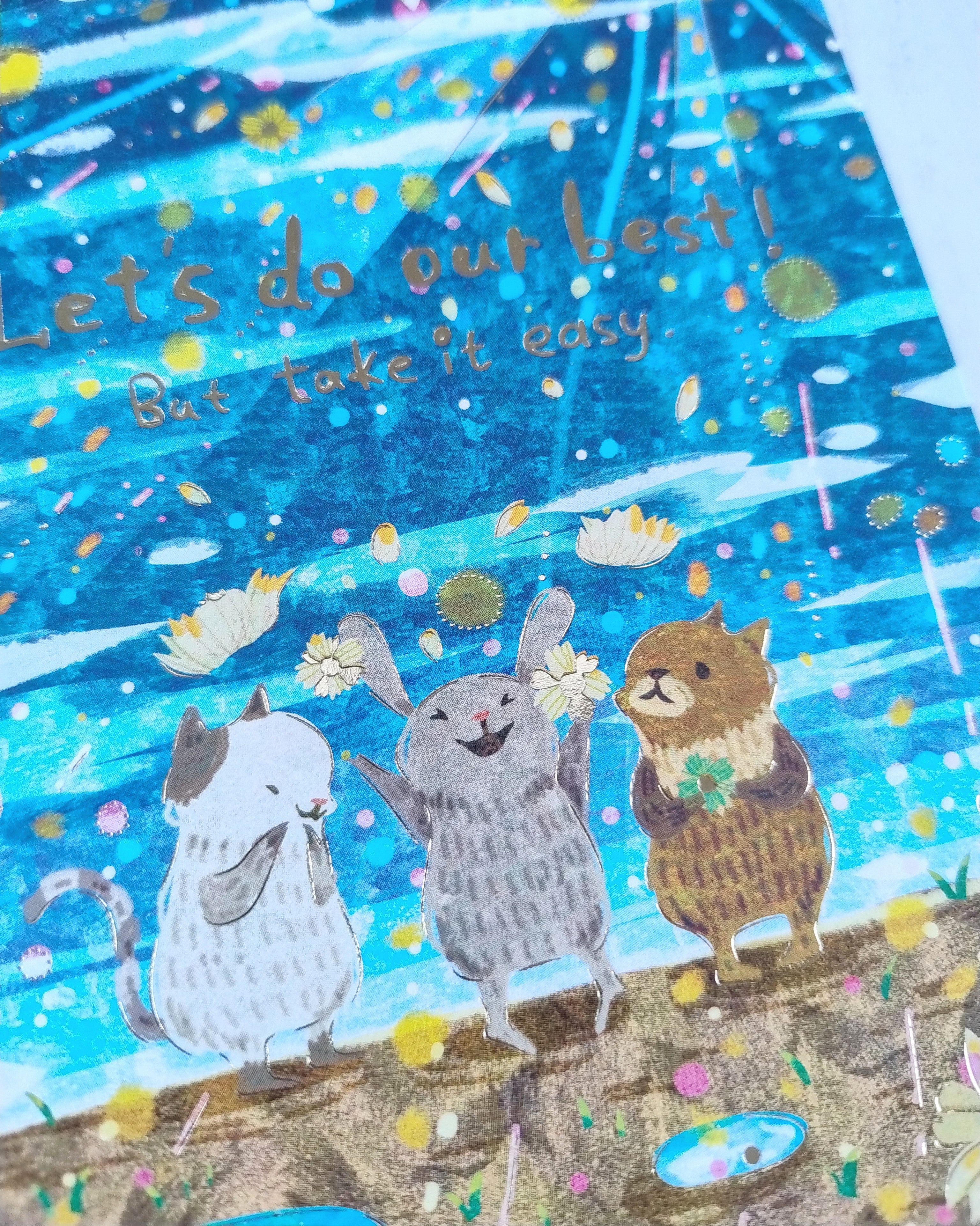 Let's Do Our Best (But Take It Easy) Postcard