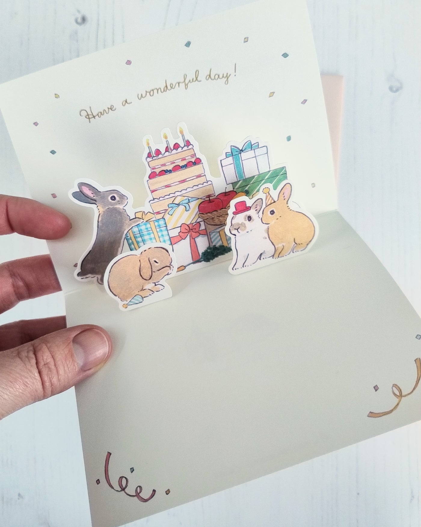 Bunny Birthday Pop Up Card