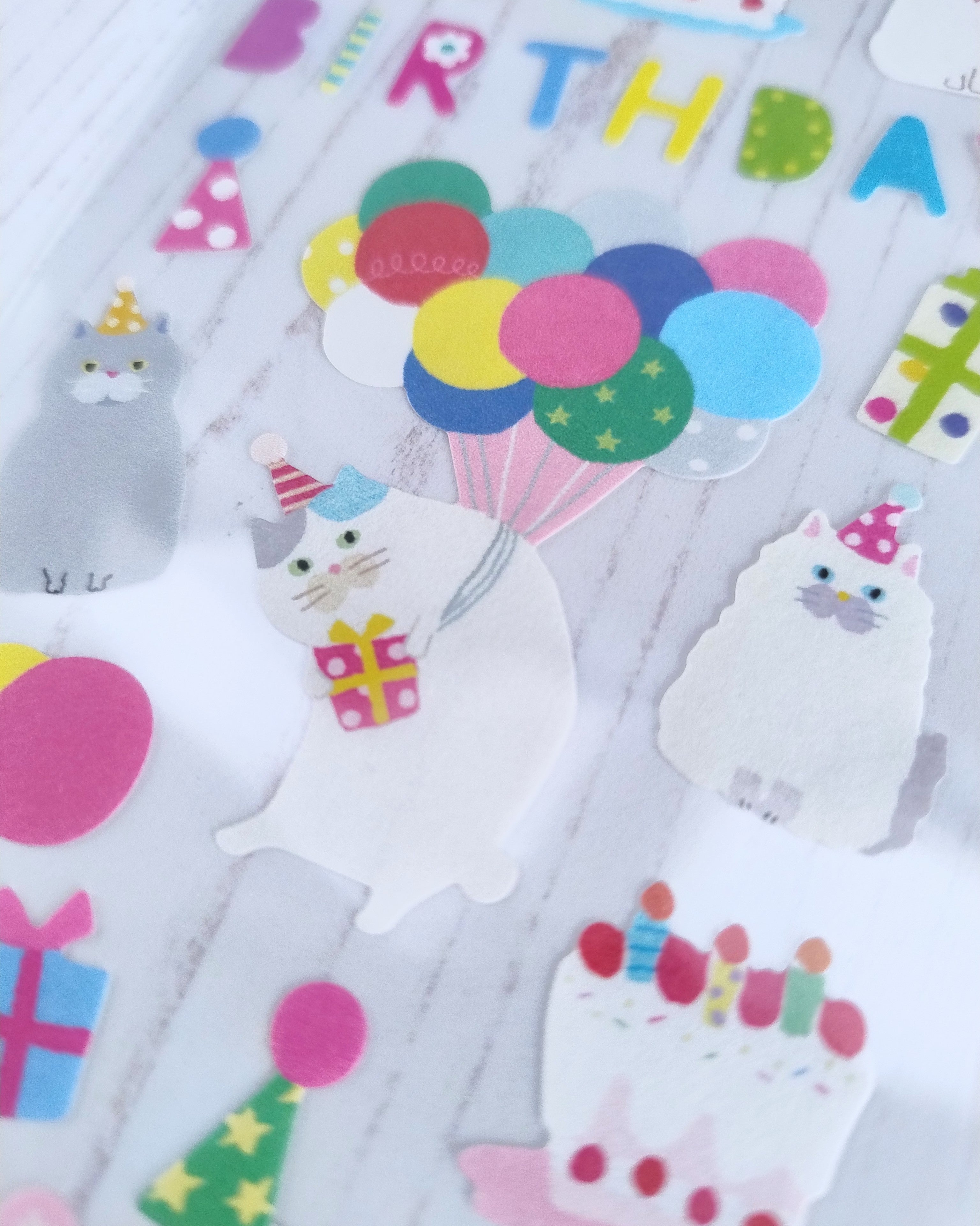 Birthday Cats Stickers