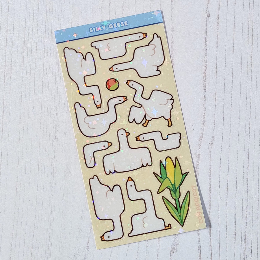 Silly Geese Holographic Stickers