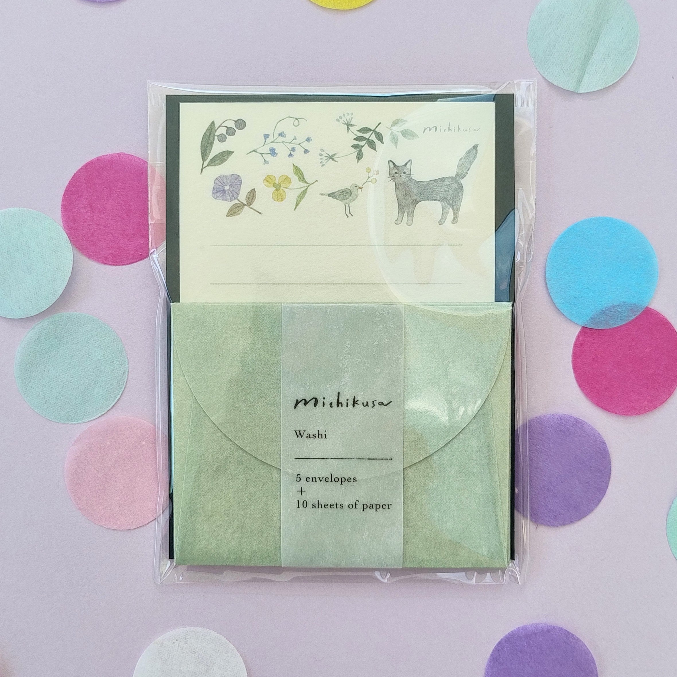 Little Grey Cat Mini Letter Set
