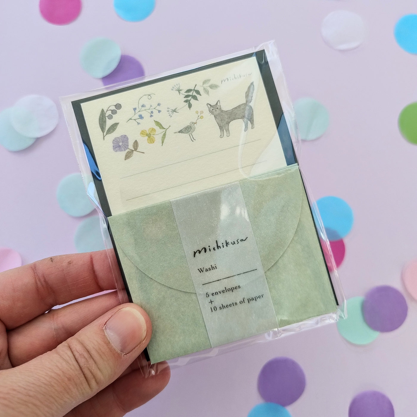Little Grey Cat Mini Letter Set