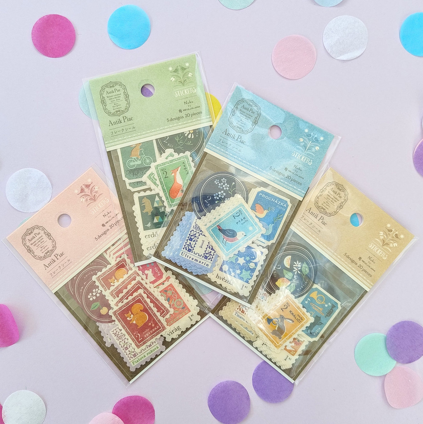 Blue Stamps Sticker Flakes