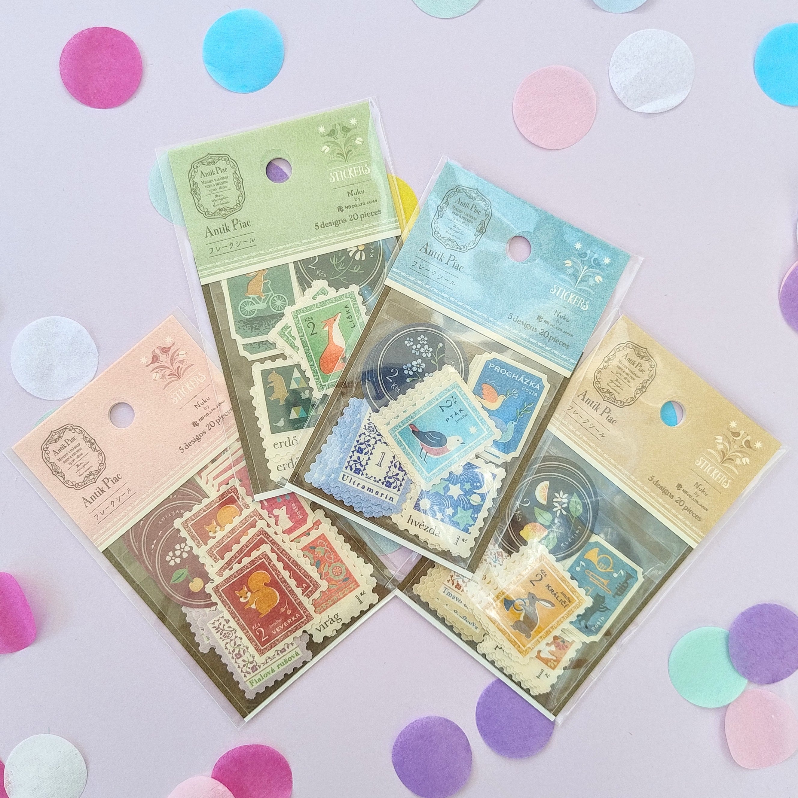 Blue Stamps Sticker Flakes