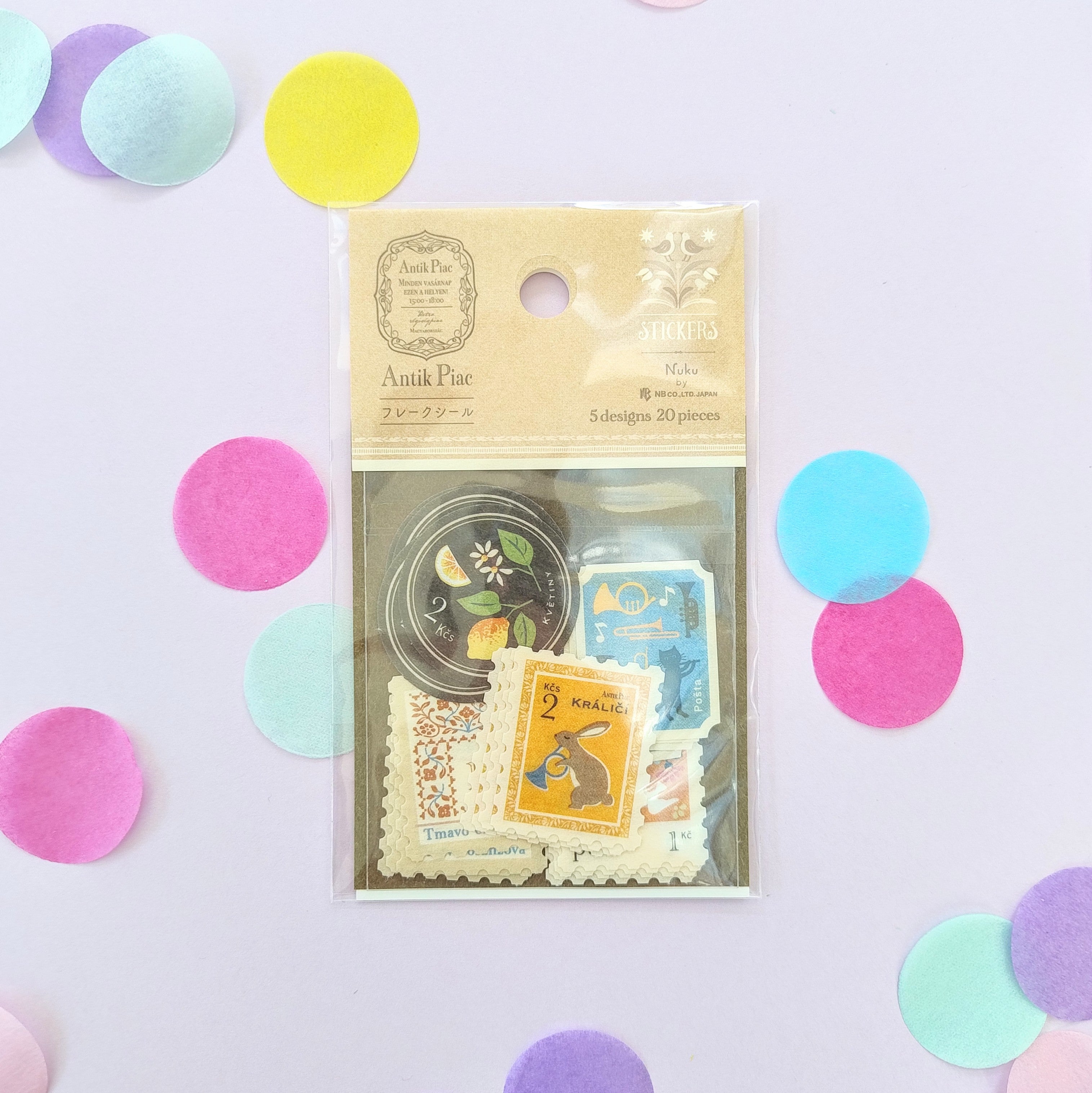 Neutral Colours Stamp Sticker Flakes
