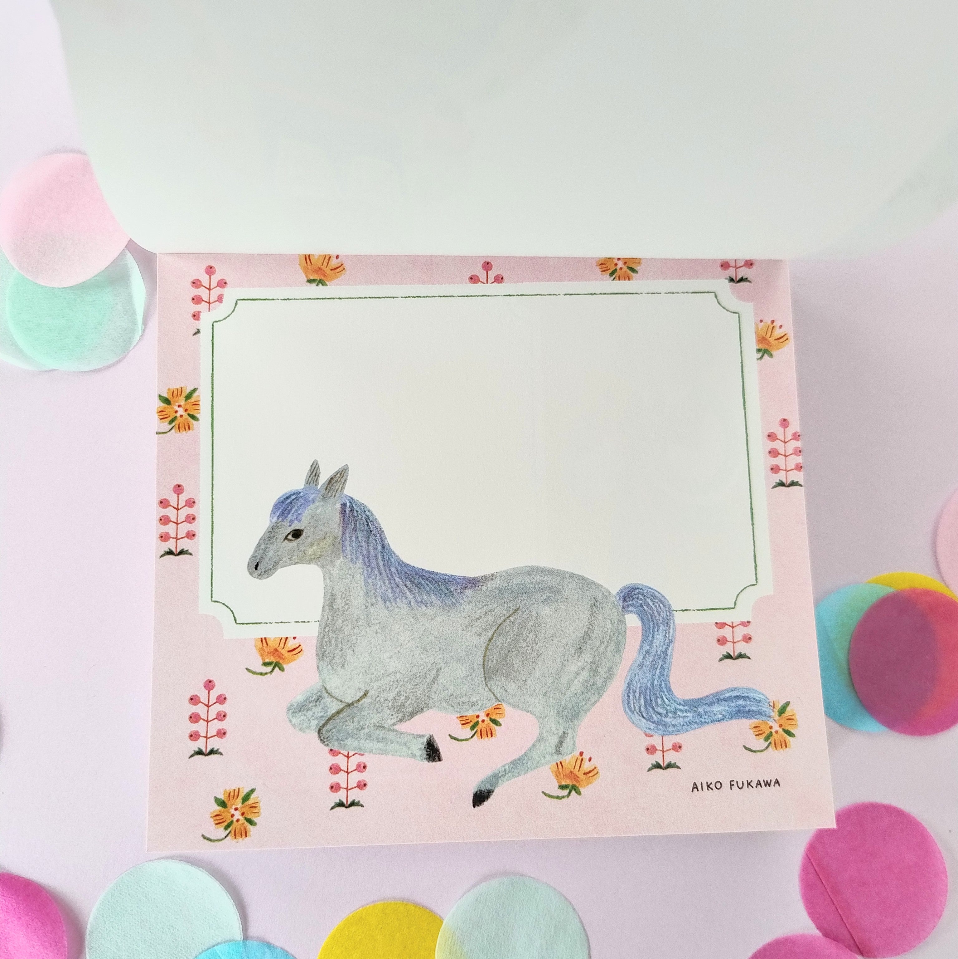 Flowers and Animals Memo Pad