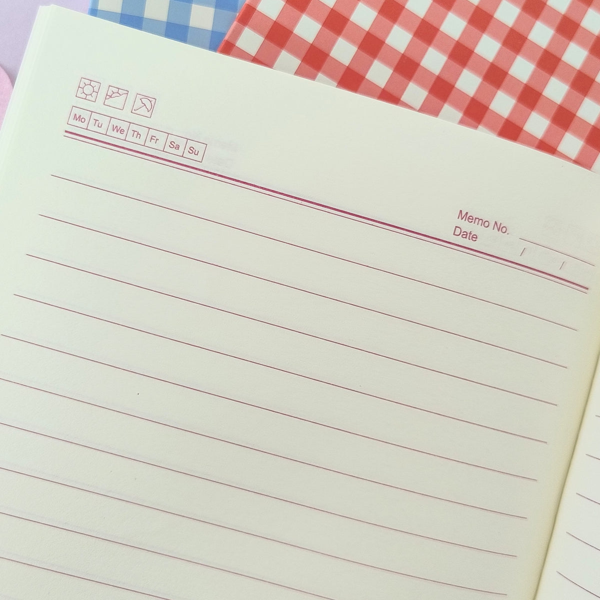 Red Gingham A5 Notebook