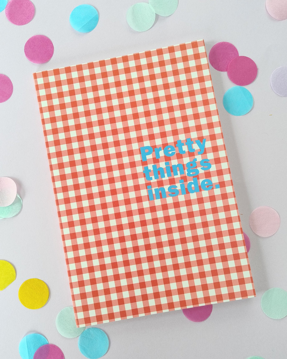 Red Gingham A5 Notebook