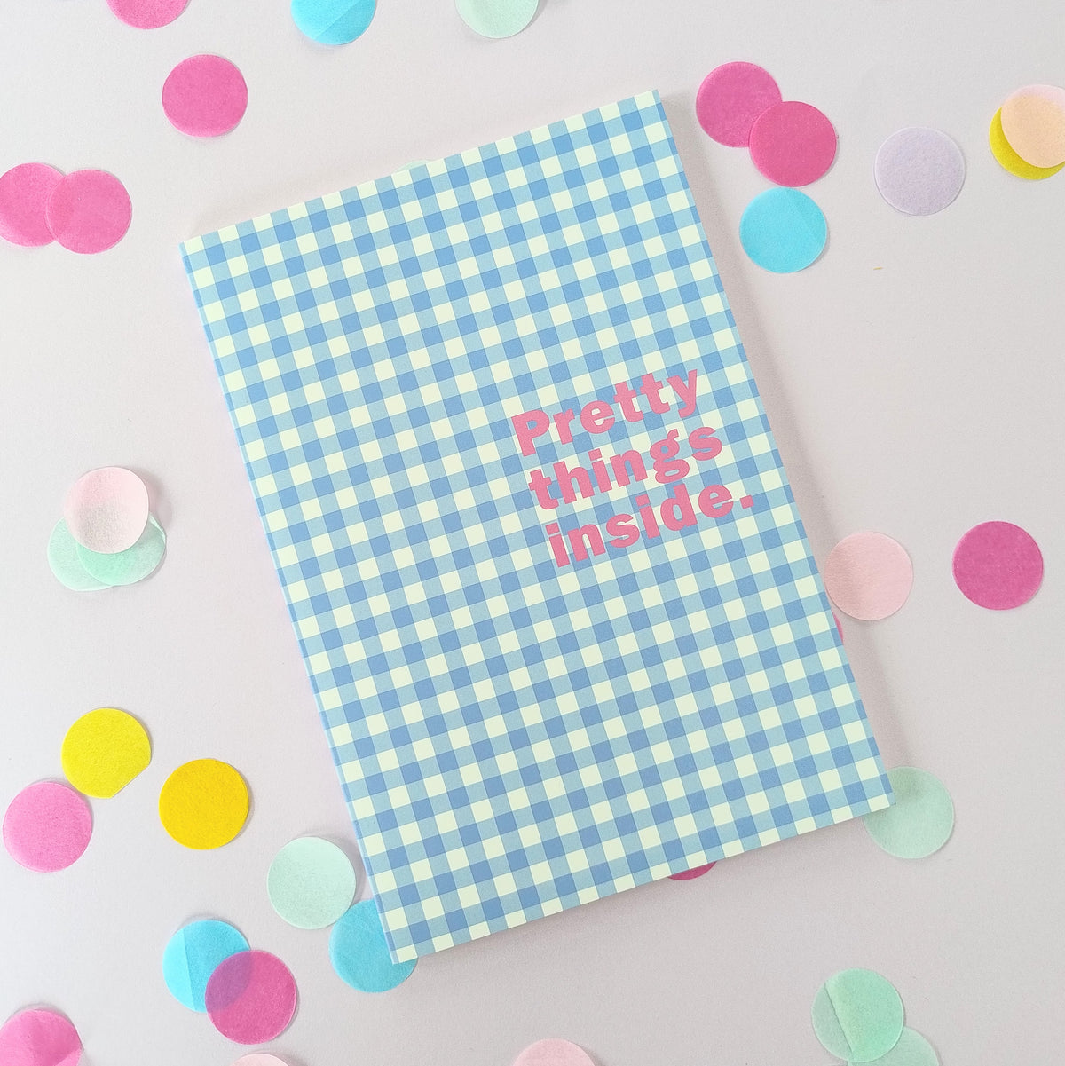Blue Gingham A5 Notebook