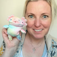 Mini Rainbow Mochi Axolotl (13 cm)