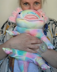 Large Rainbow Mochi Axolotl (38 cm)
