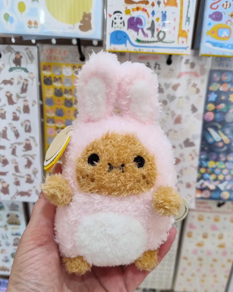 Pink Bunny Ricespud Mini Sitting Plush (15cm)