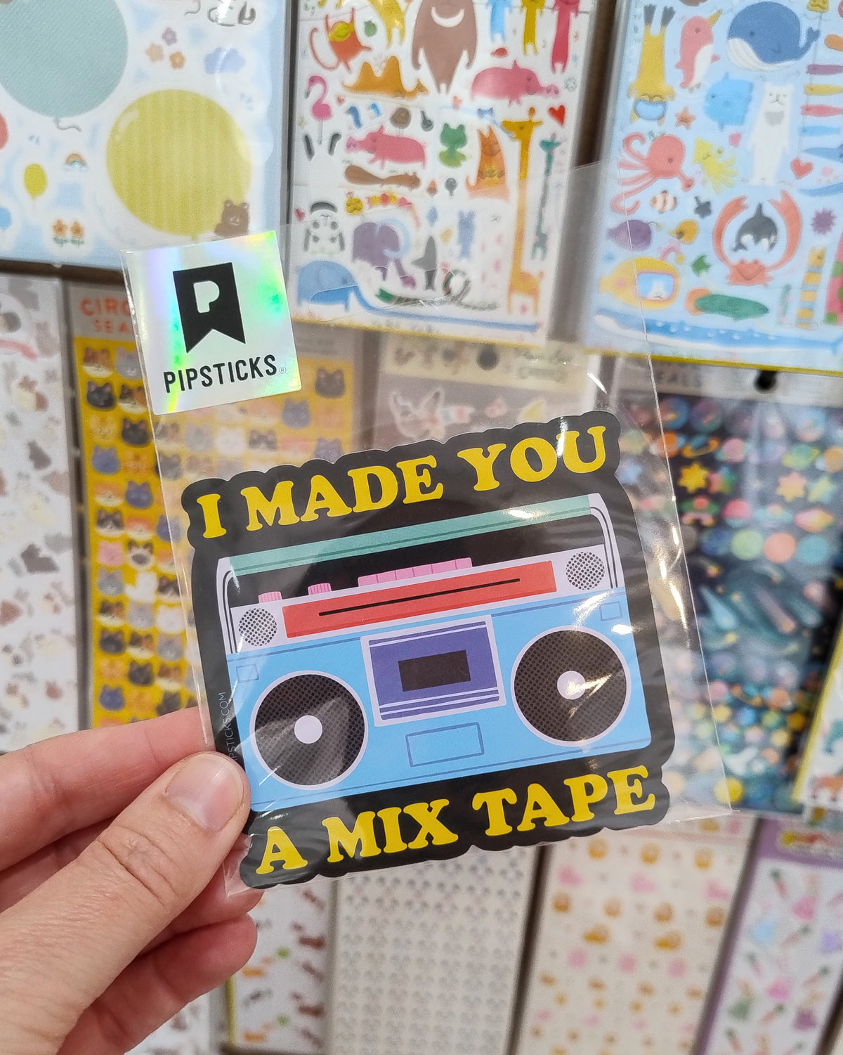I Made You A Mixtape Vinyl Sticker