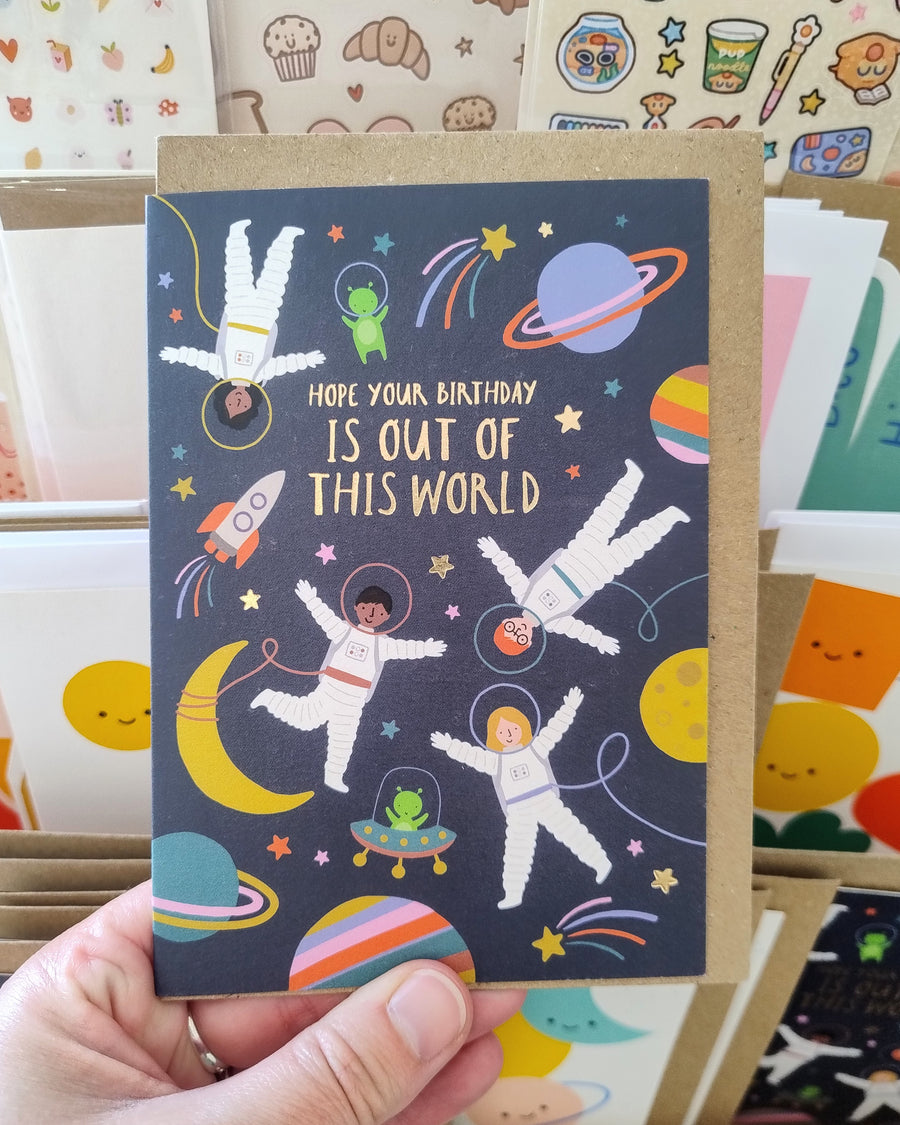 Space Birthday Card