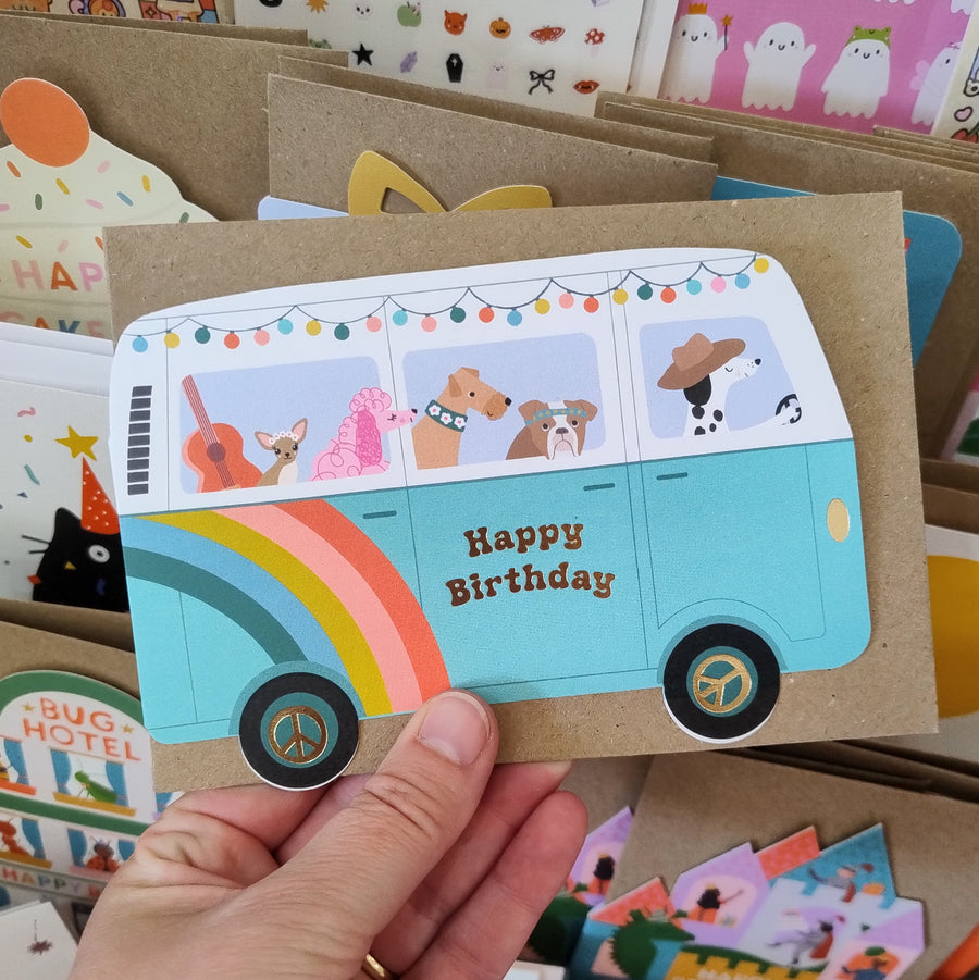 Paws on Tour Birthday Card