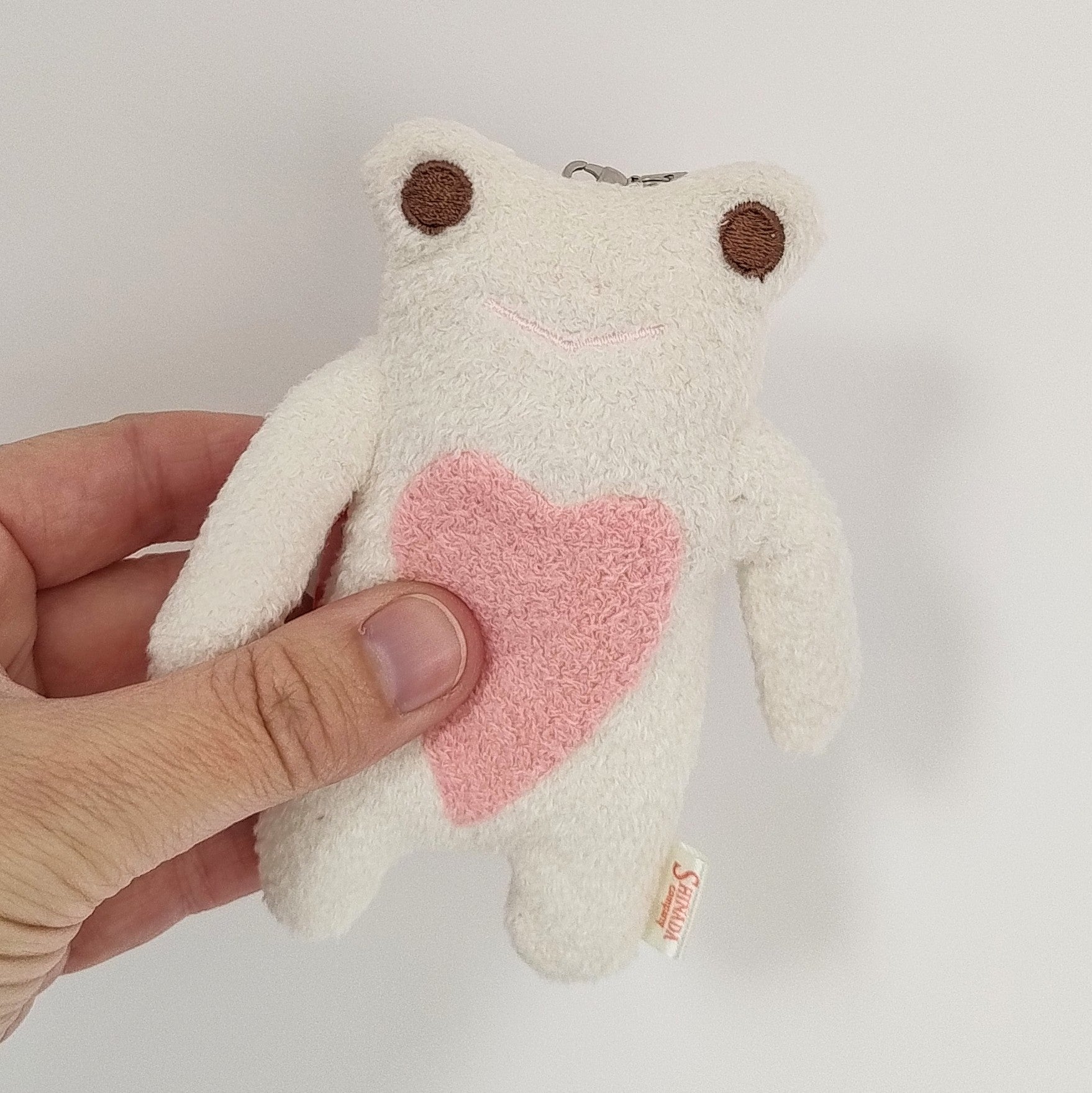 Fumofumo San Mini White Frog Keychain (12cm)
