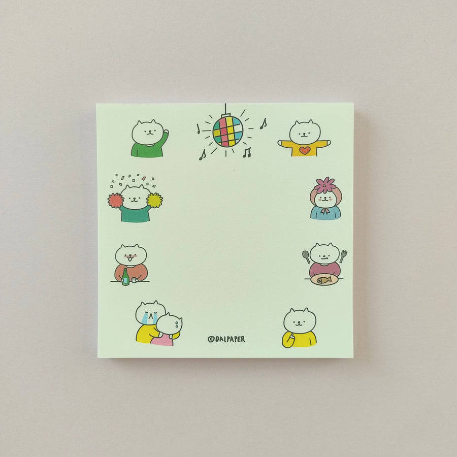 Cat Party Memo Pad