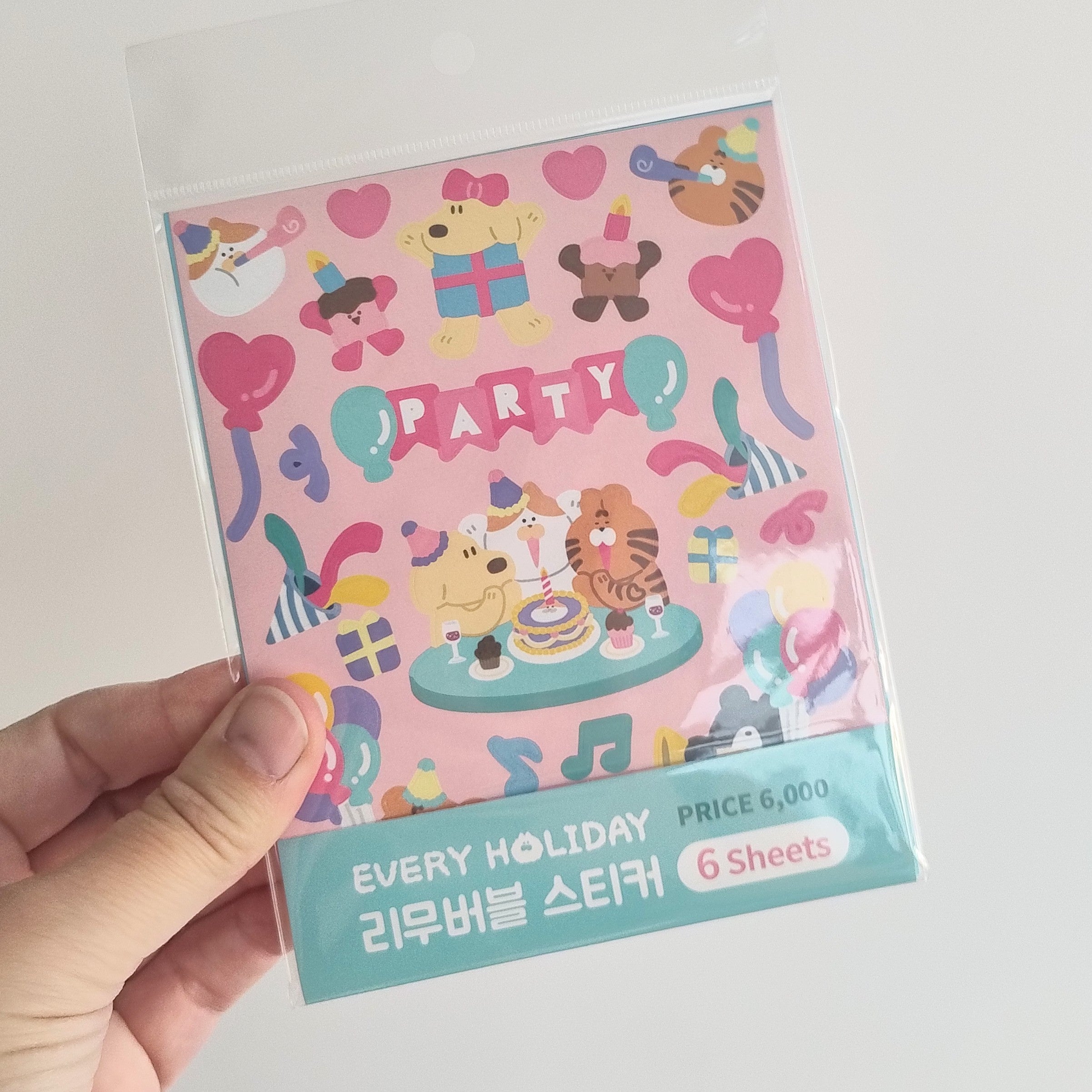 Party Time Animals Stickers Set