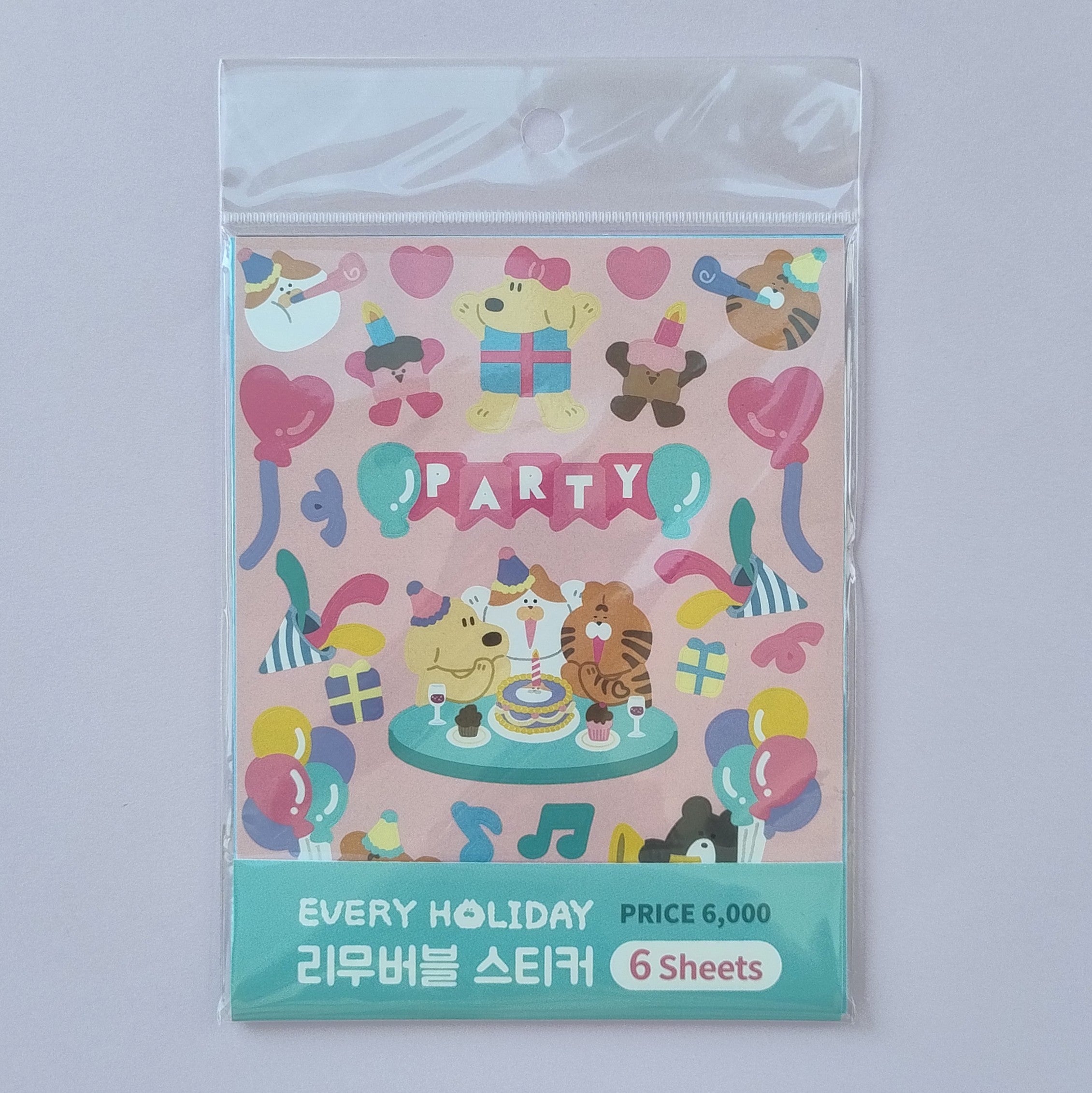 Party Time Animals Stickers Set
