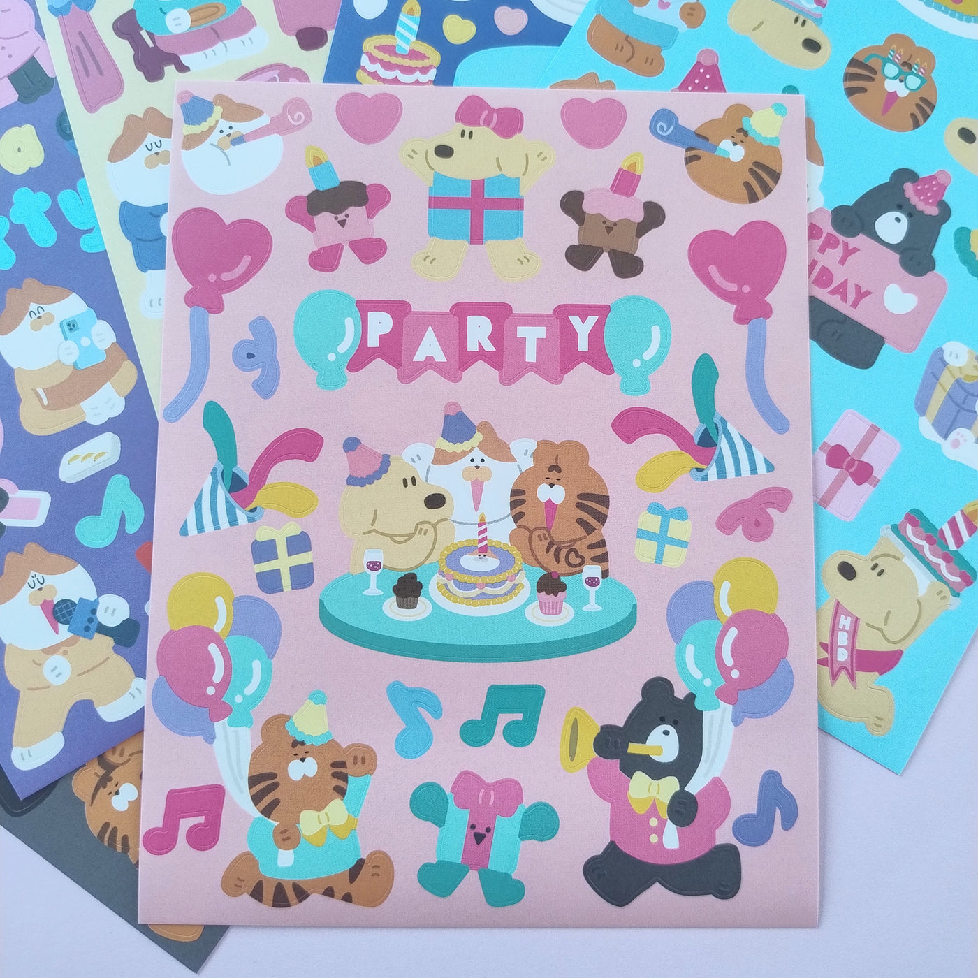 Party Time Animals Stickers Set