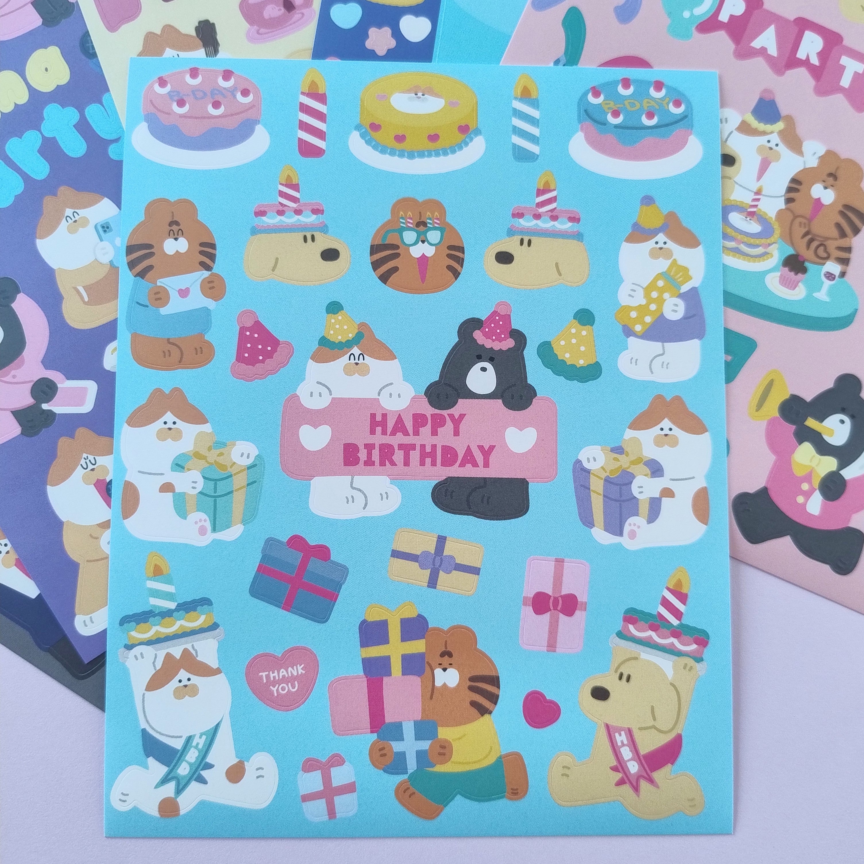 Party Time Animals Stickers Set
