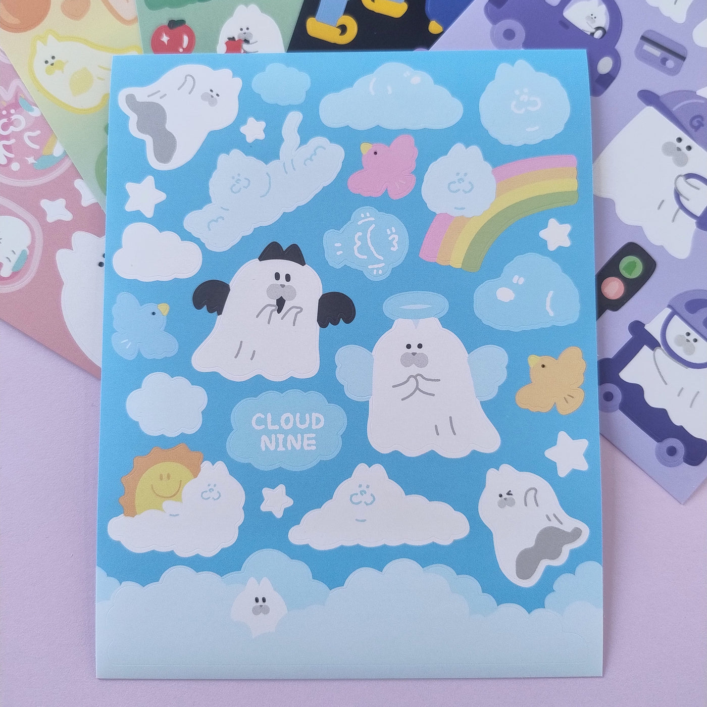 Ghost Cats Stickers Set