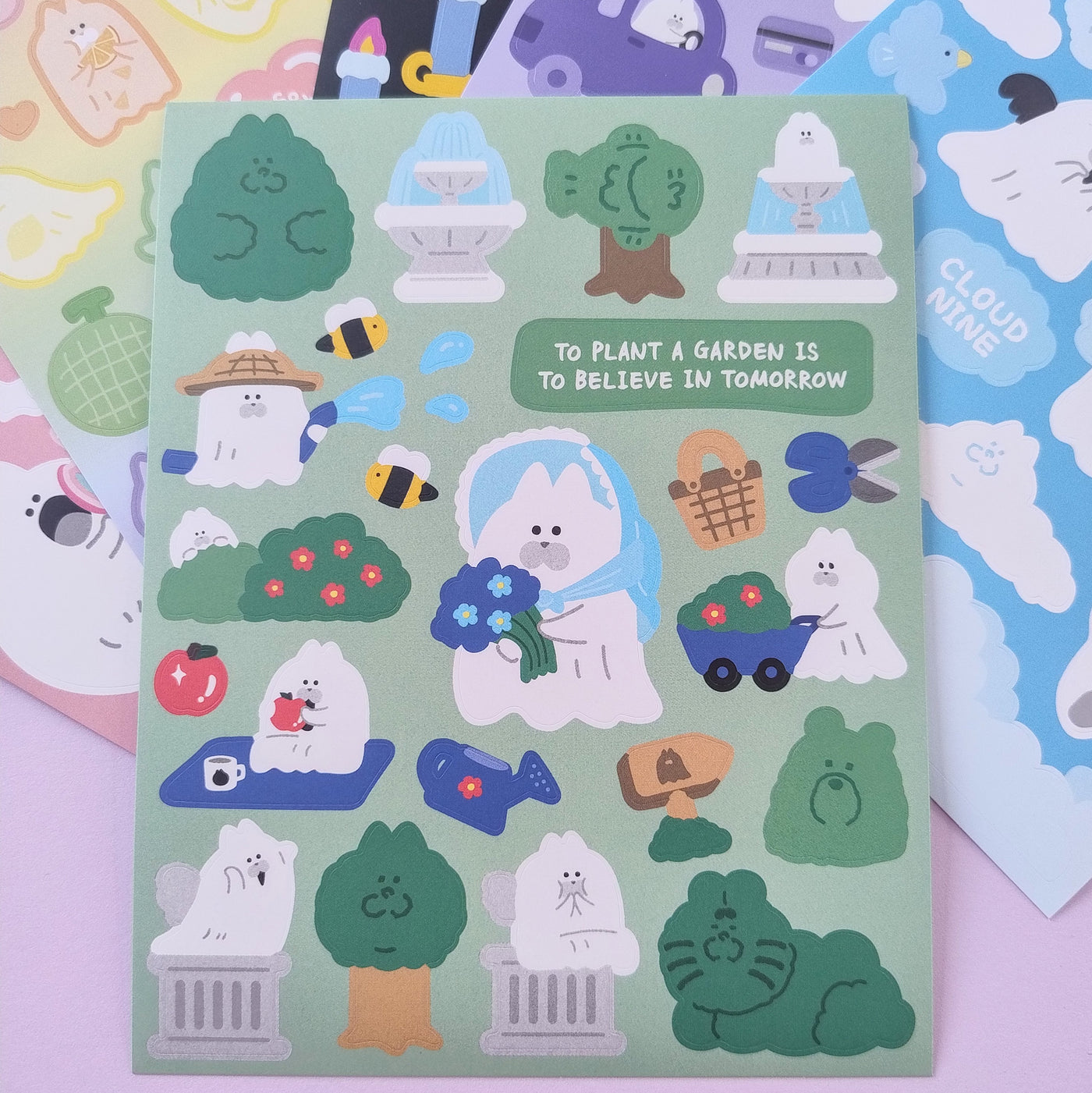 Ghost Cats Stickers Set