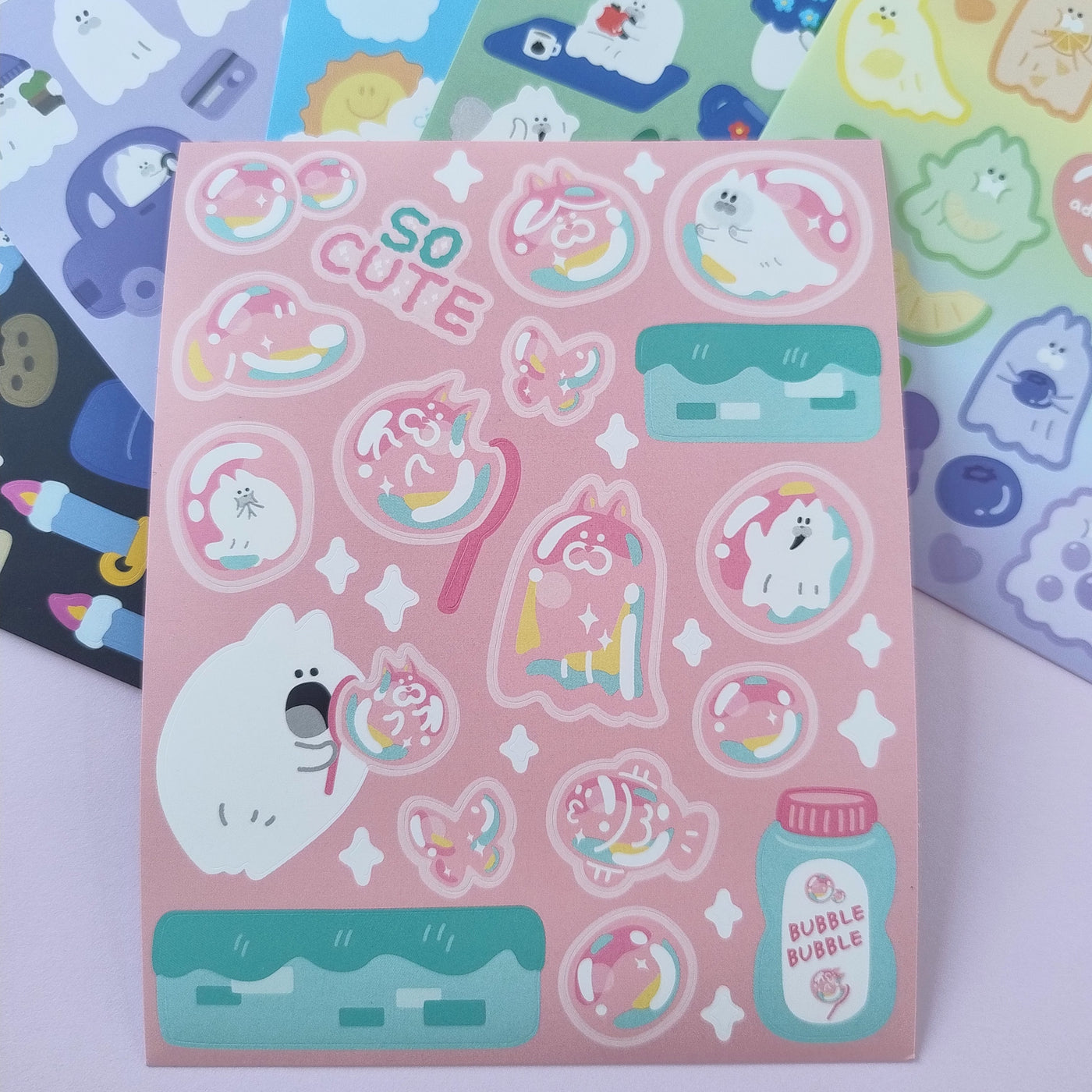 Ghost Cats Stickers Set
