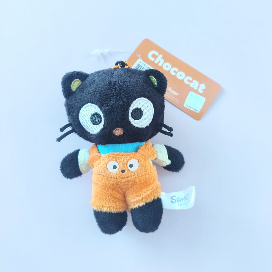 Chococat Fluffy Dungarees Mini Plush (10 cm)