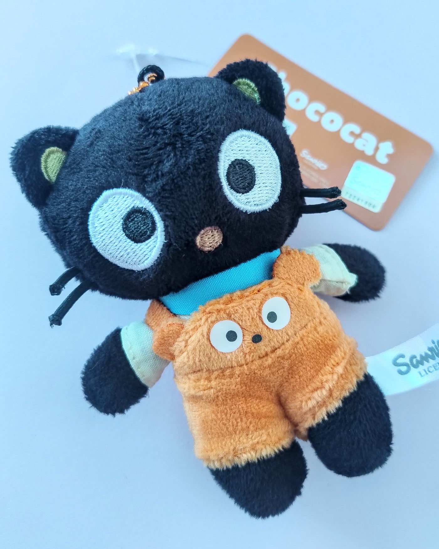 Chococat Fluffy Dungarees Mini Plush (10 cm)