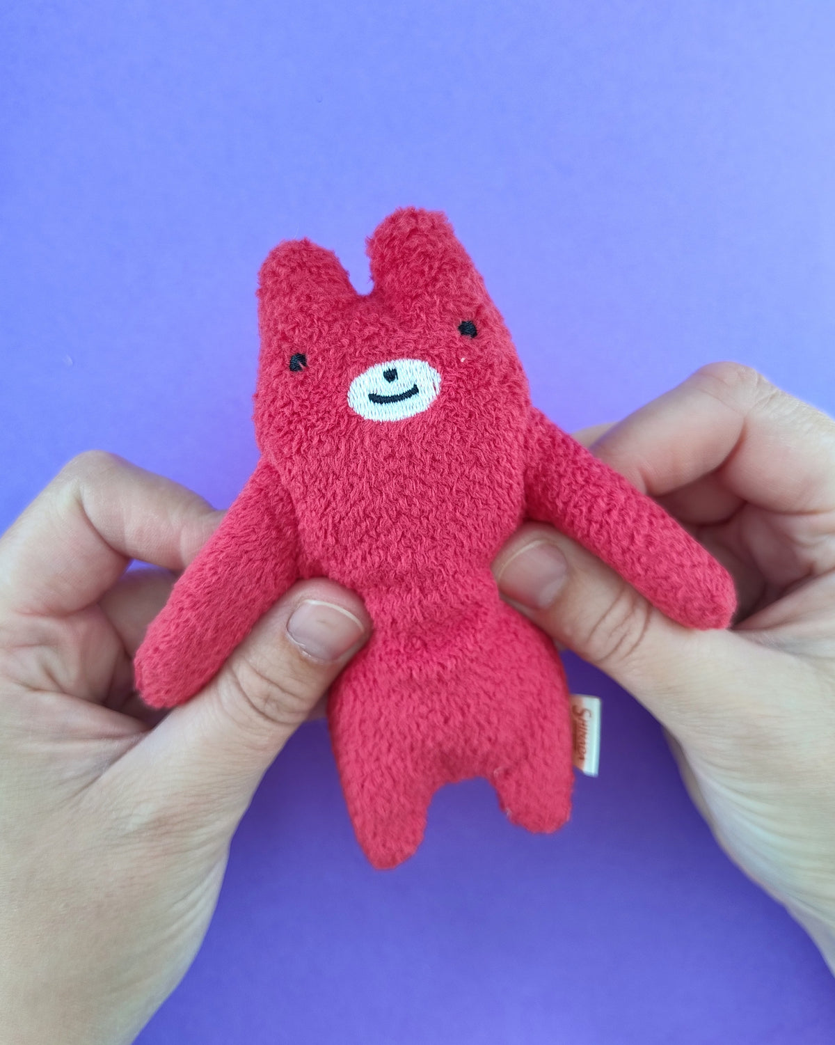 Fumofumo San Mini Red Bear Keychain (12cm)