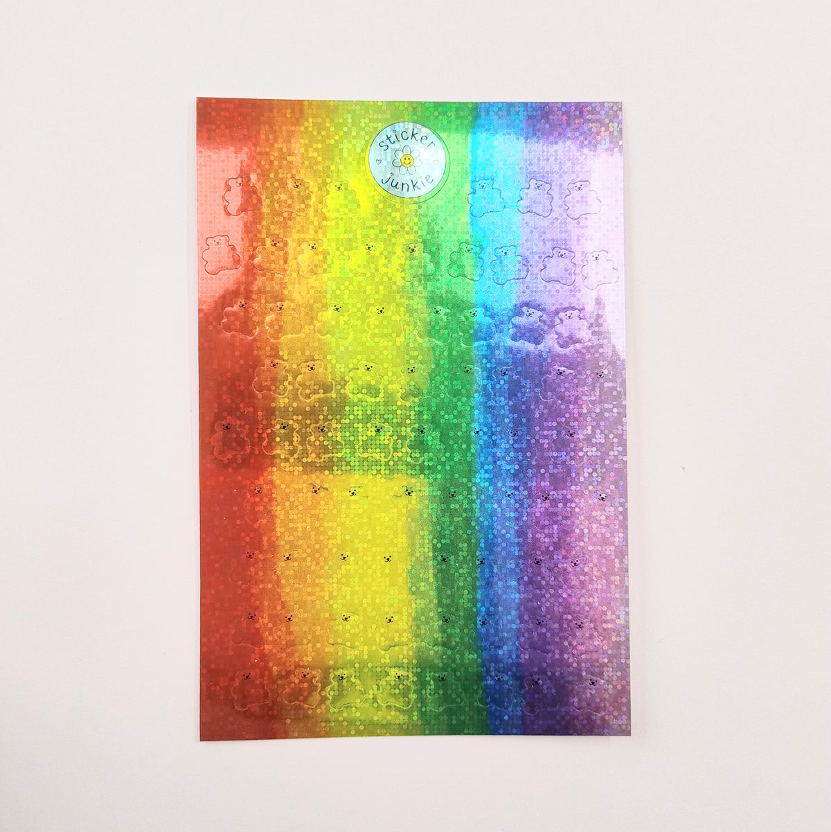 Rainbow Sparkle Micro Bears Sticker Sheet