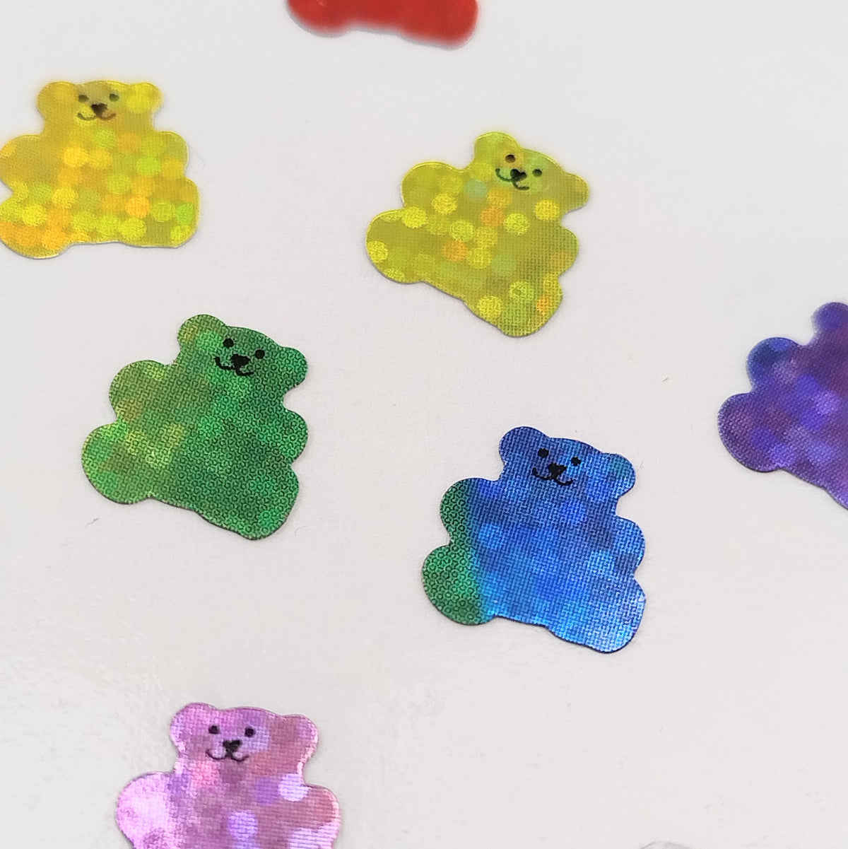 Rainbow Sparkle Micro Bears Sticker Sheet