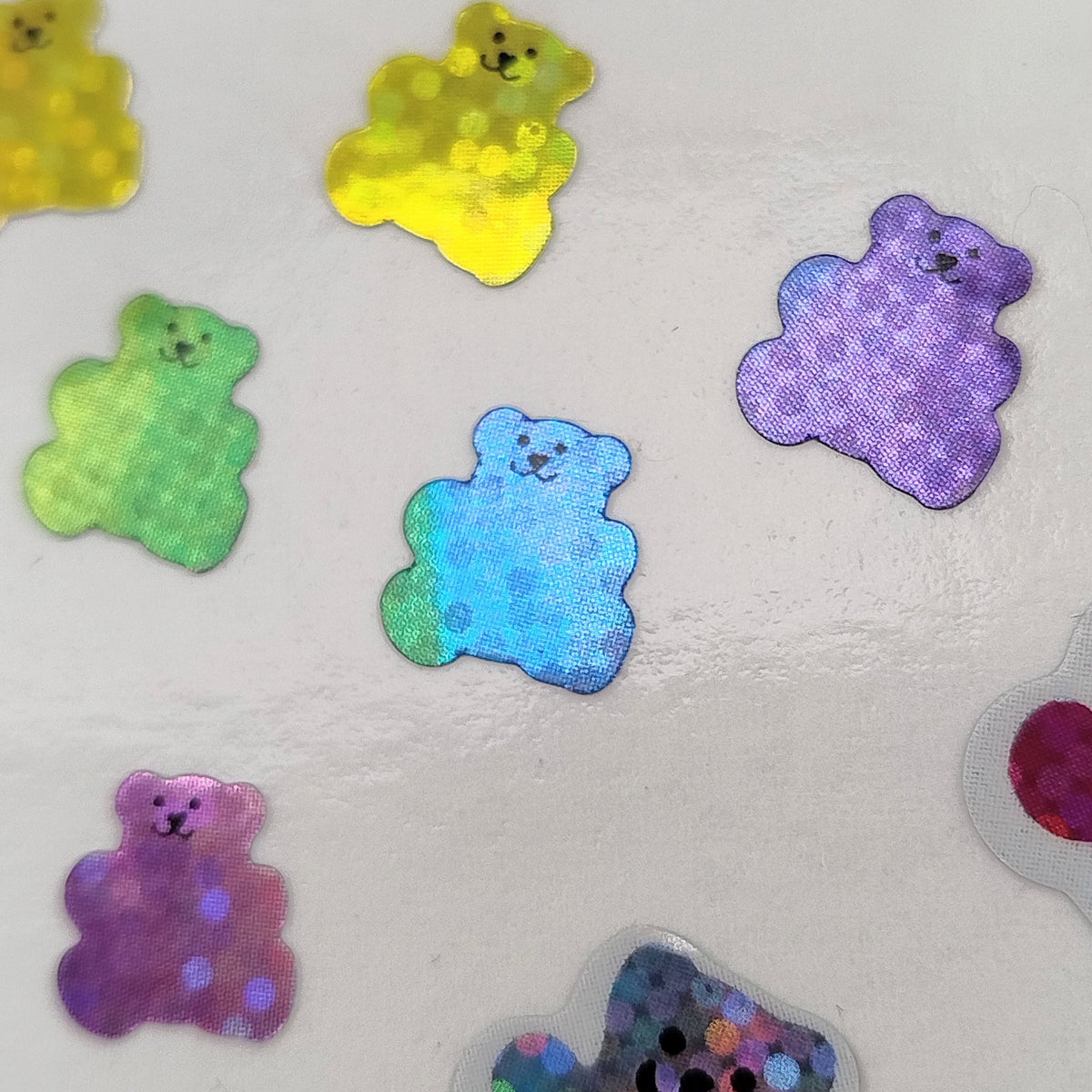 Rainbow Sparkle Micro Bears Sticker Sheet