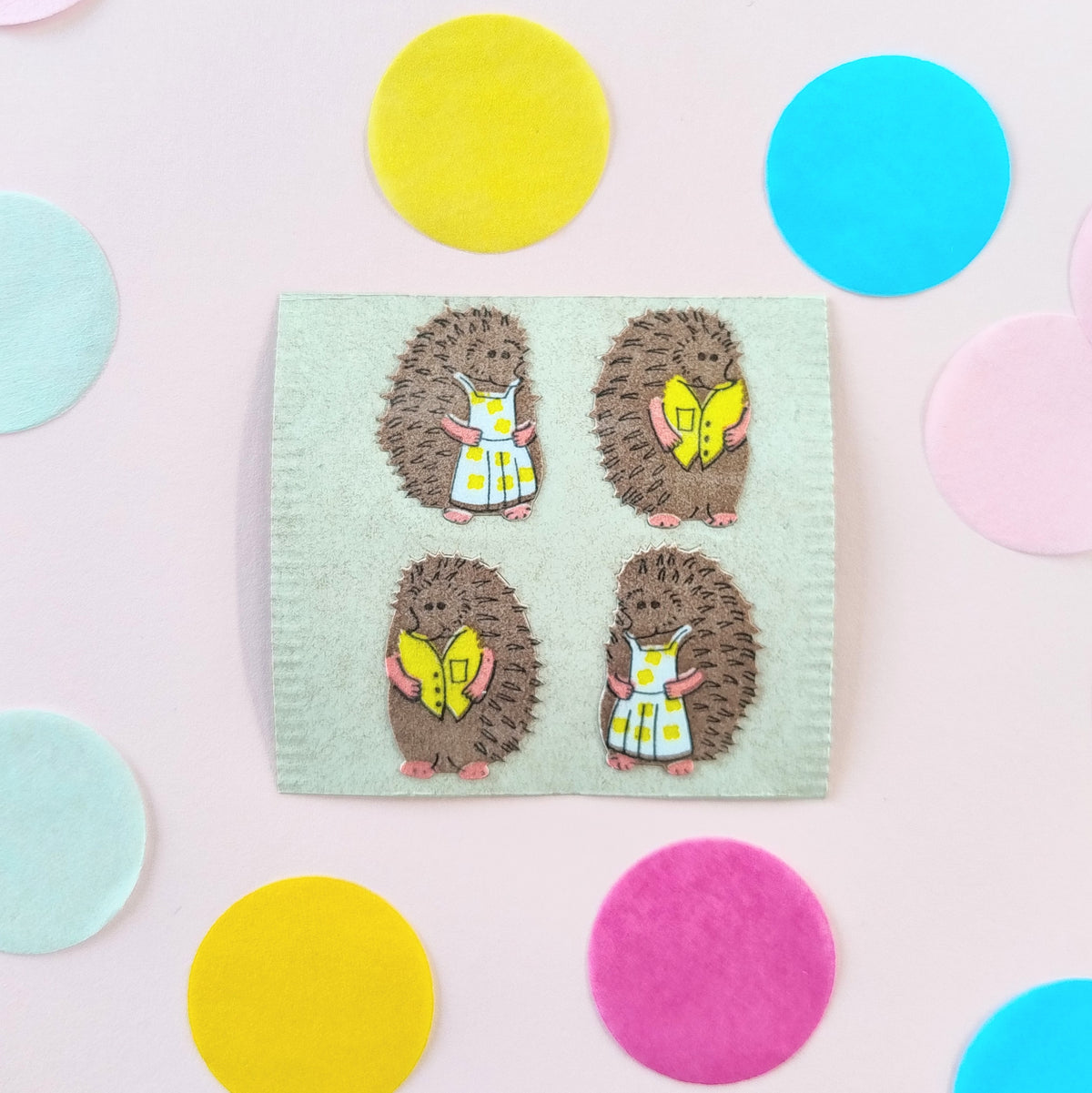 Mr & Mrs Hedgehog stickers from the Roll