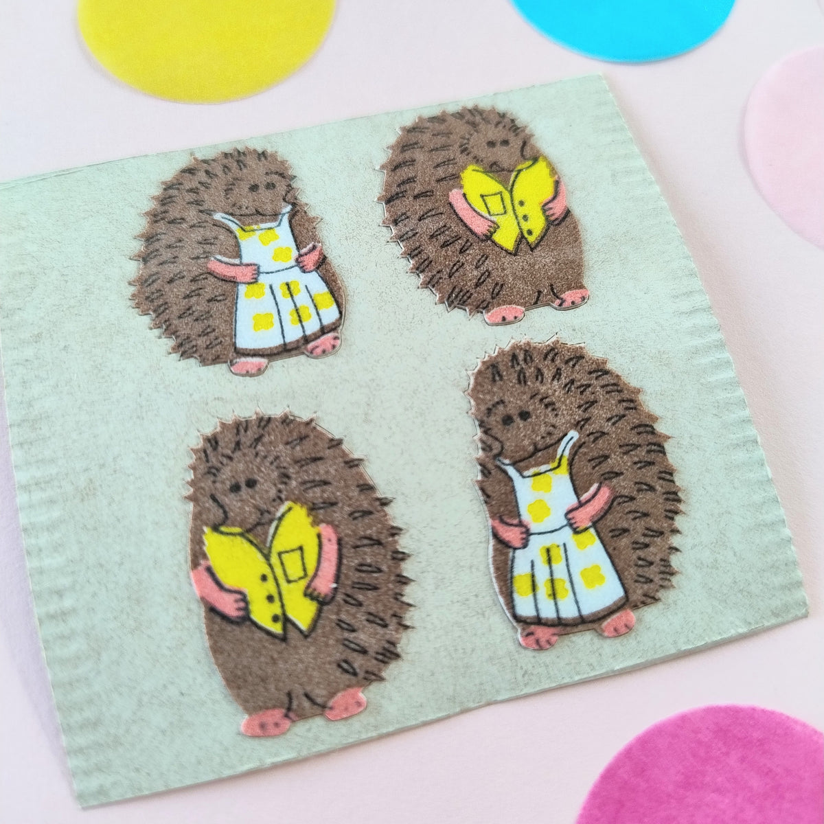 Mr & Mrs Hedgehog stickers from the Roll