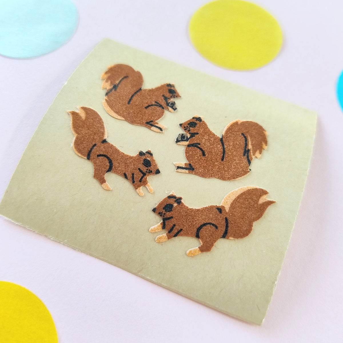Squirrel stickers from the Roll