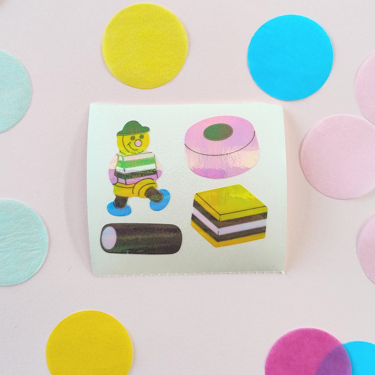 Liquorice Allsorts Stickers from the Roll
