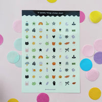 Lil Spooky Things Clear Vinyl Sticker Sheet
