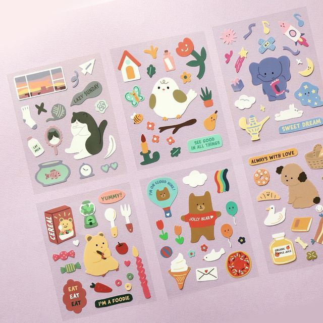 Adorable Animals Stickers Set