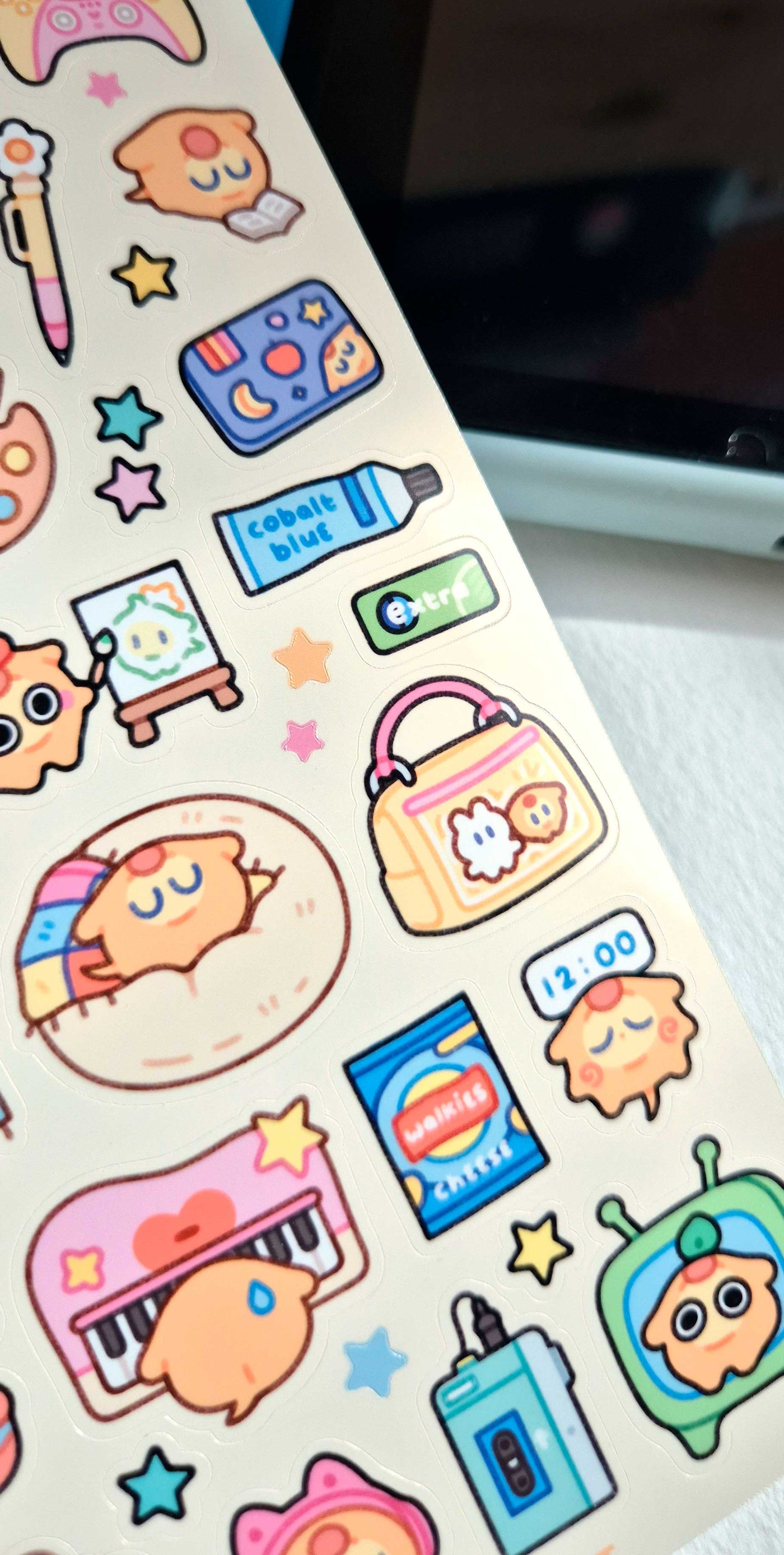 Coy Pup Activities Holographic Stickers