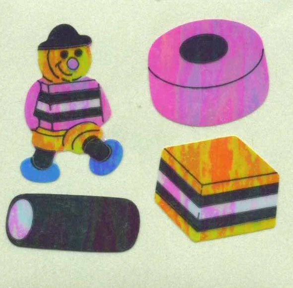 Liquorice Allsorts Stickers from the Roll