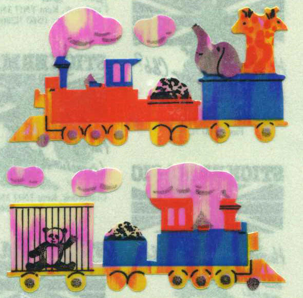 Animal Train Stickers from the Roll