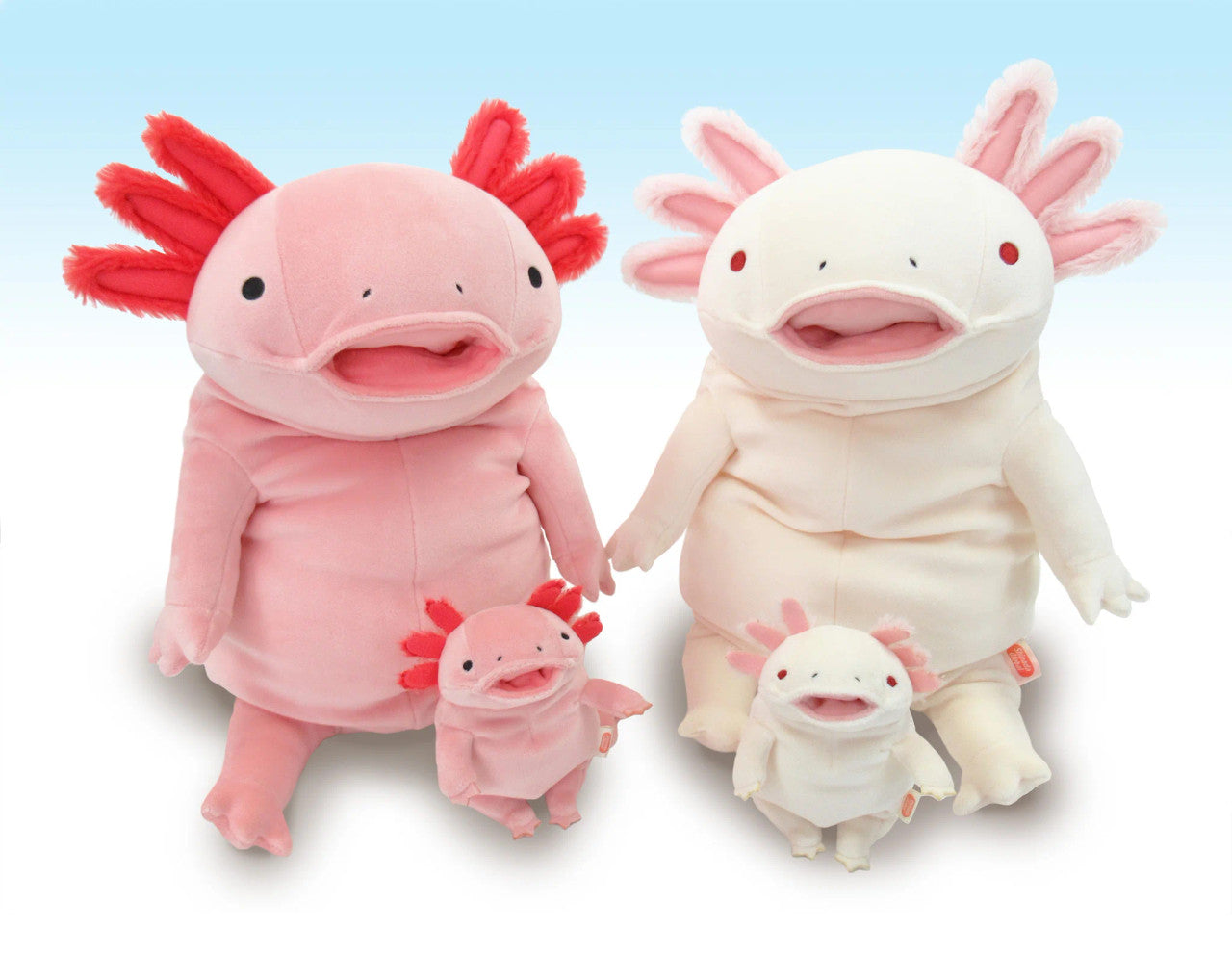 Mini White Mochi Axolotl (13 cm)