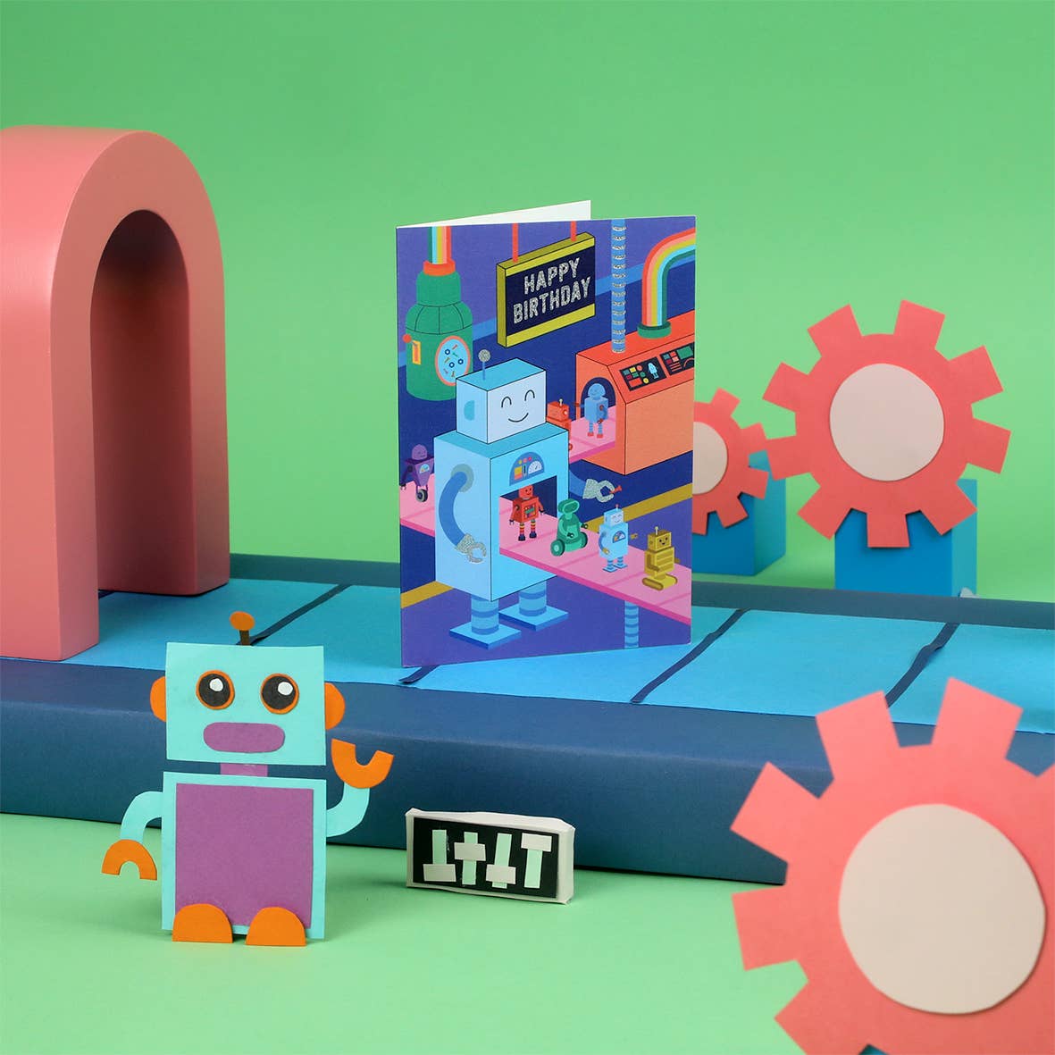 Robot Workshop Birthday Card