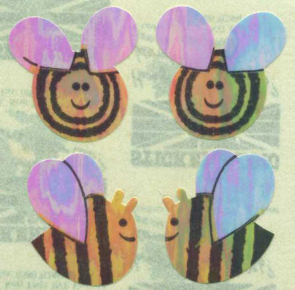 Happy Bees Stickers from the Roll