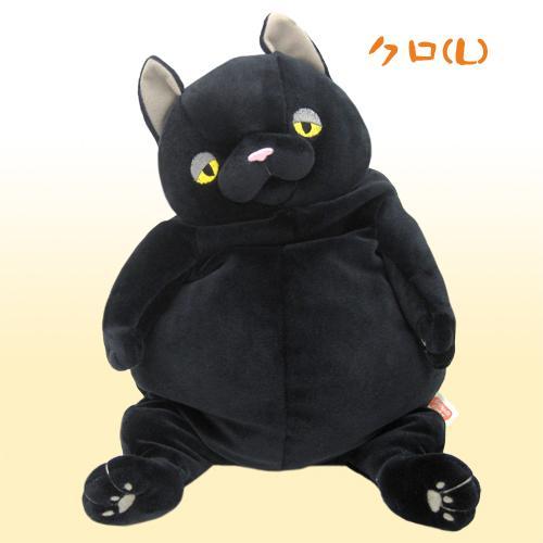 Large Black Mochi Cat (42 cm)