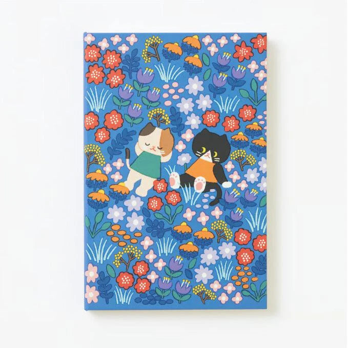 Sumi Cat Flower Garden Notebook
