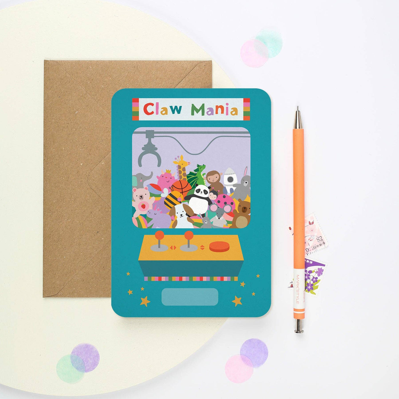 Claw Machine Birthday Card
